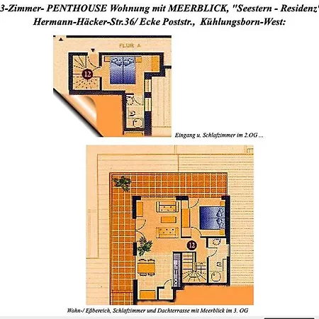 Apartment Residenz Seestern Penthouse-appartement 12 Kuehlungsborn